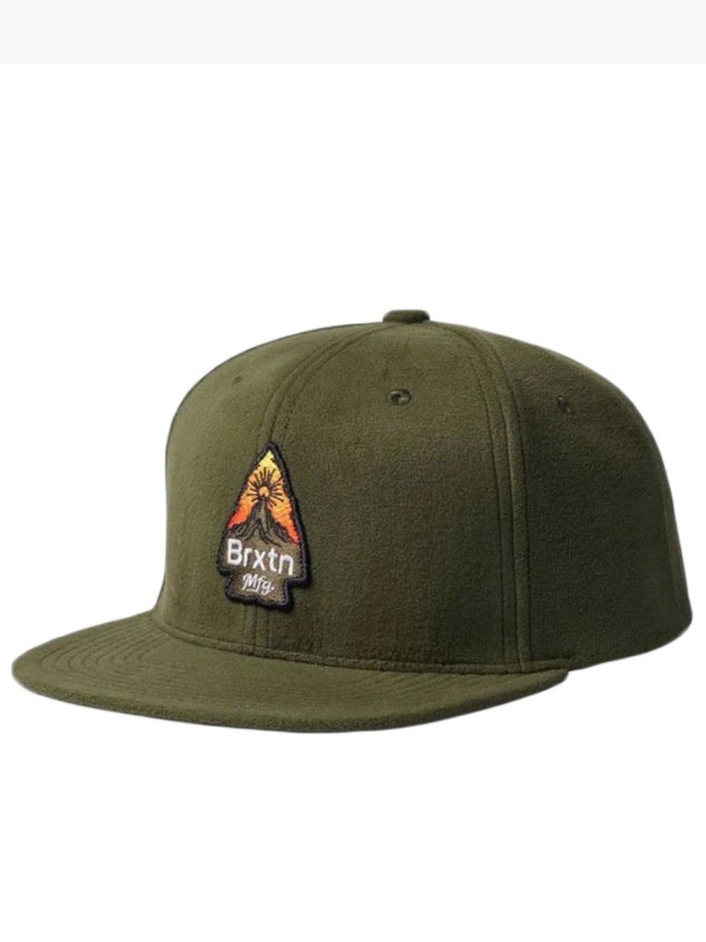 Brixton Olive Green Patch Cap with Sunset Embroidered Logo Never Worn
